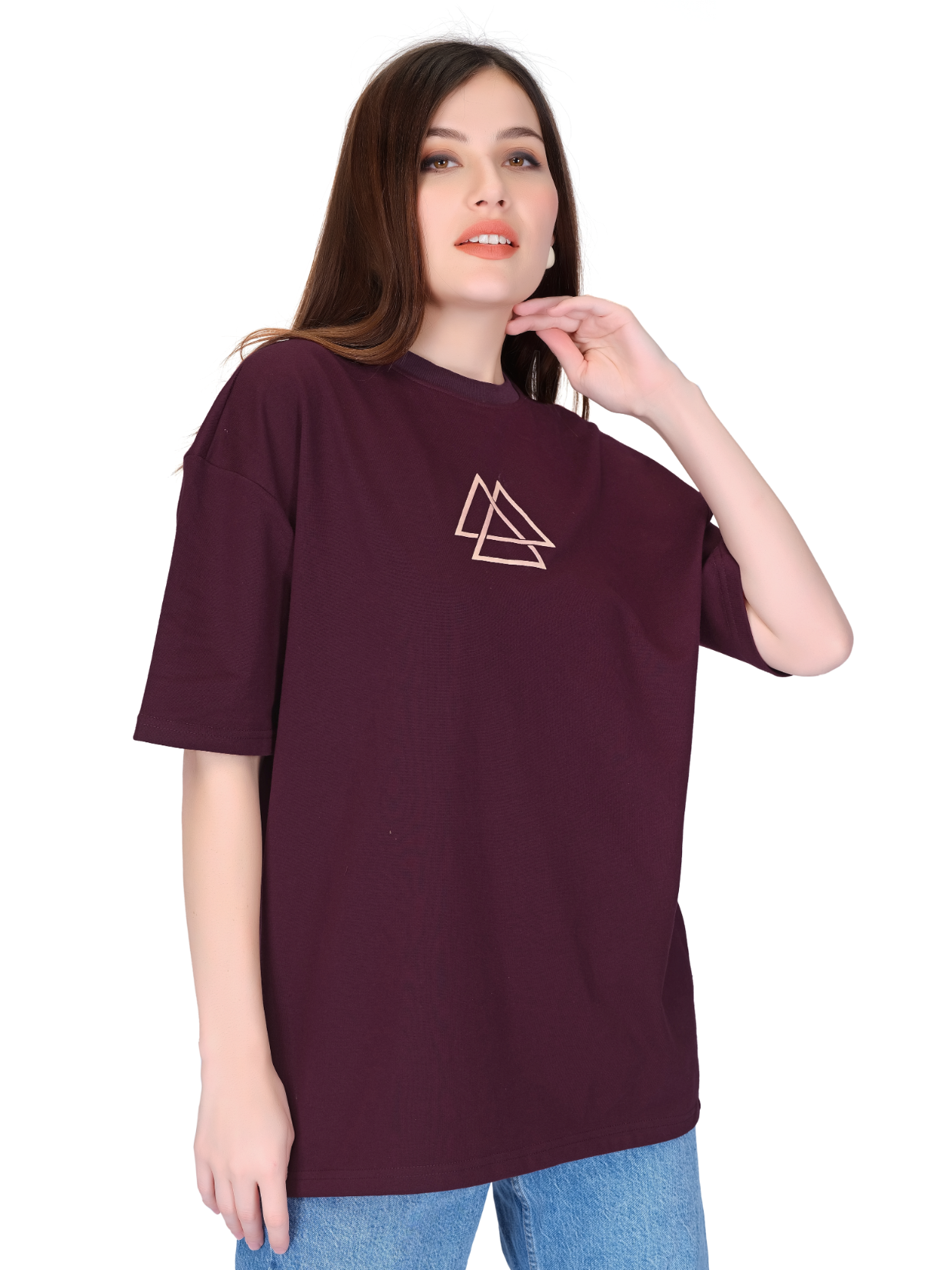 Maroon Unisex Oversized T-shirt