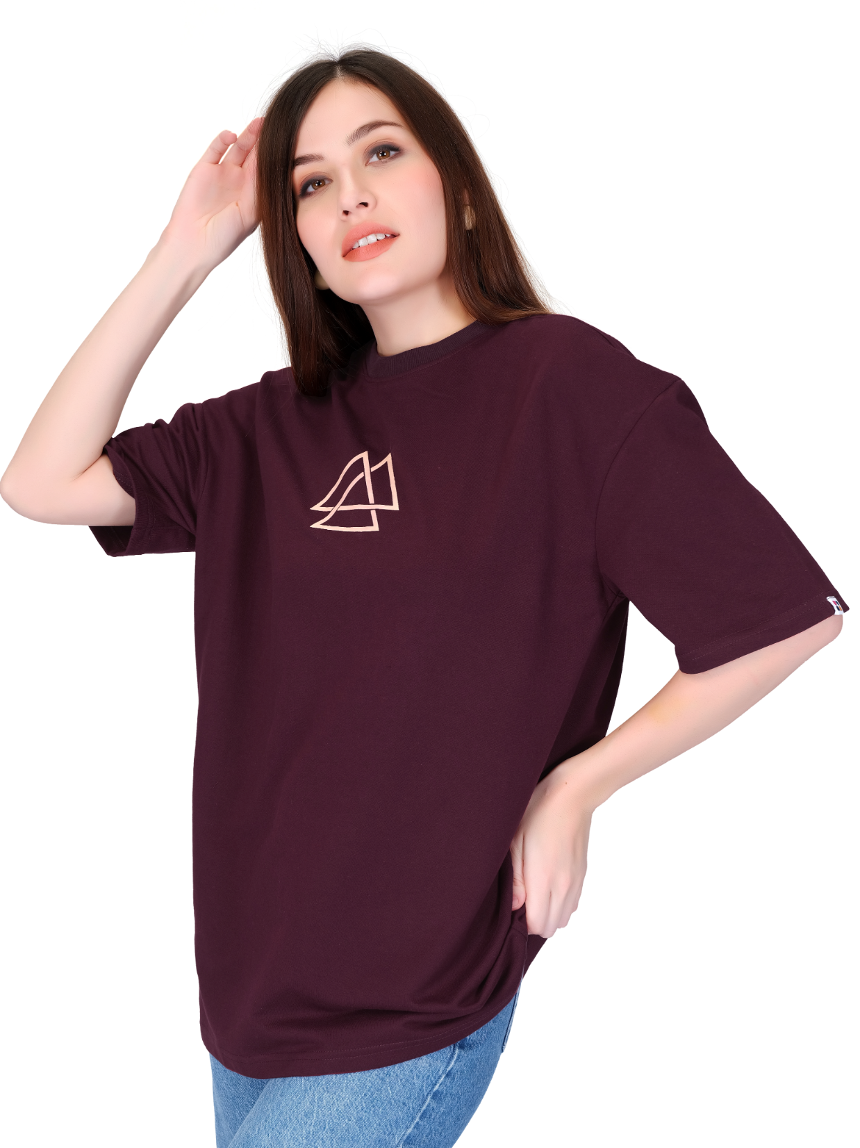 Maroon Unisex Oversized T-shirt