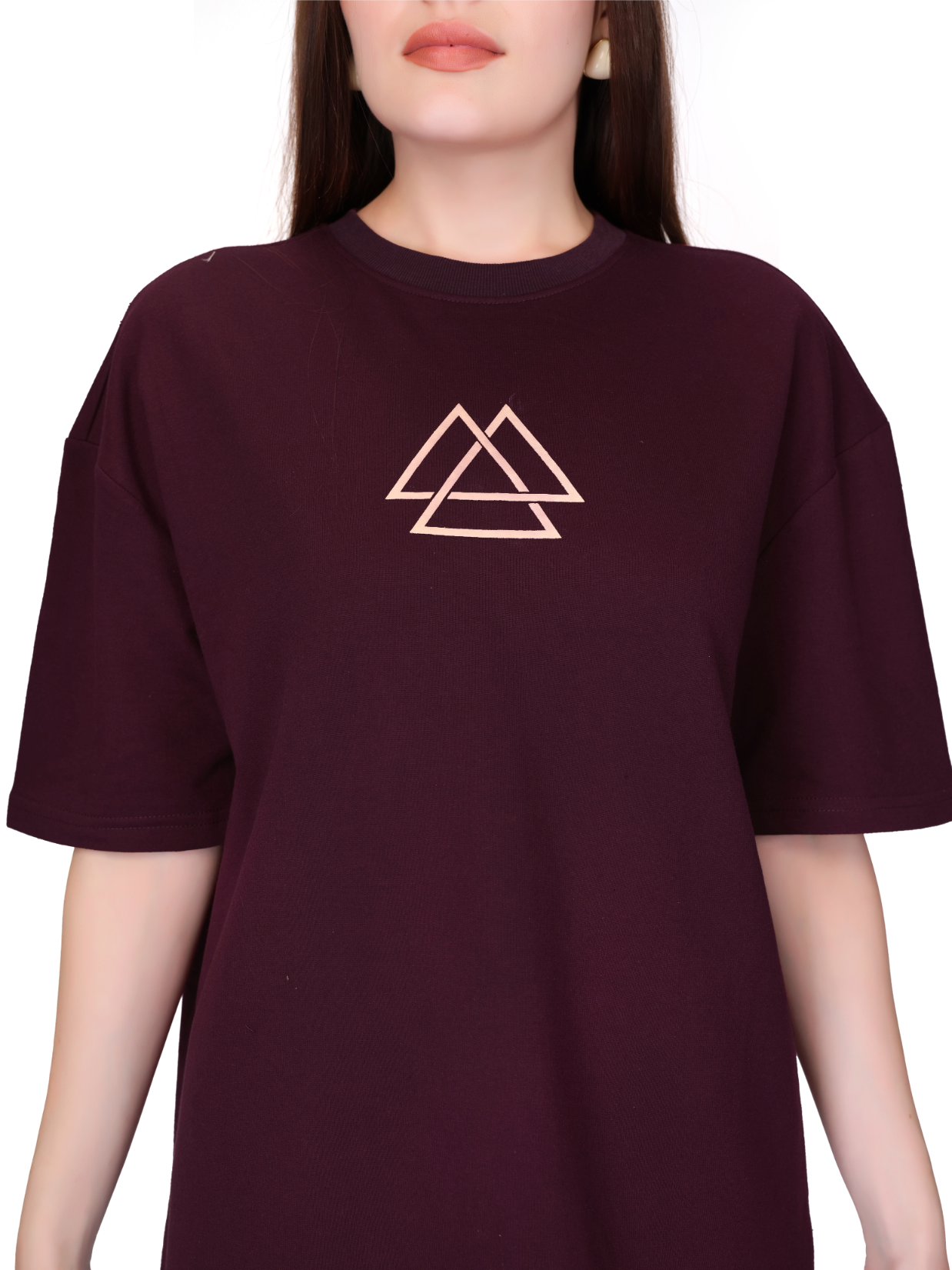Maroon Unisex Oversized T-shirt