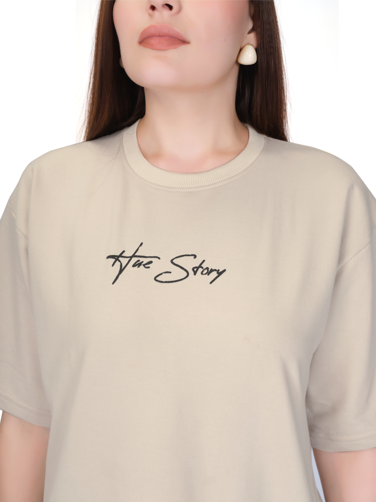 Ecru Unisex Oversized T-shirt