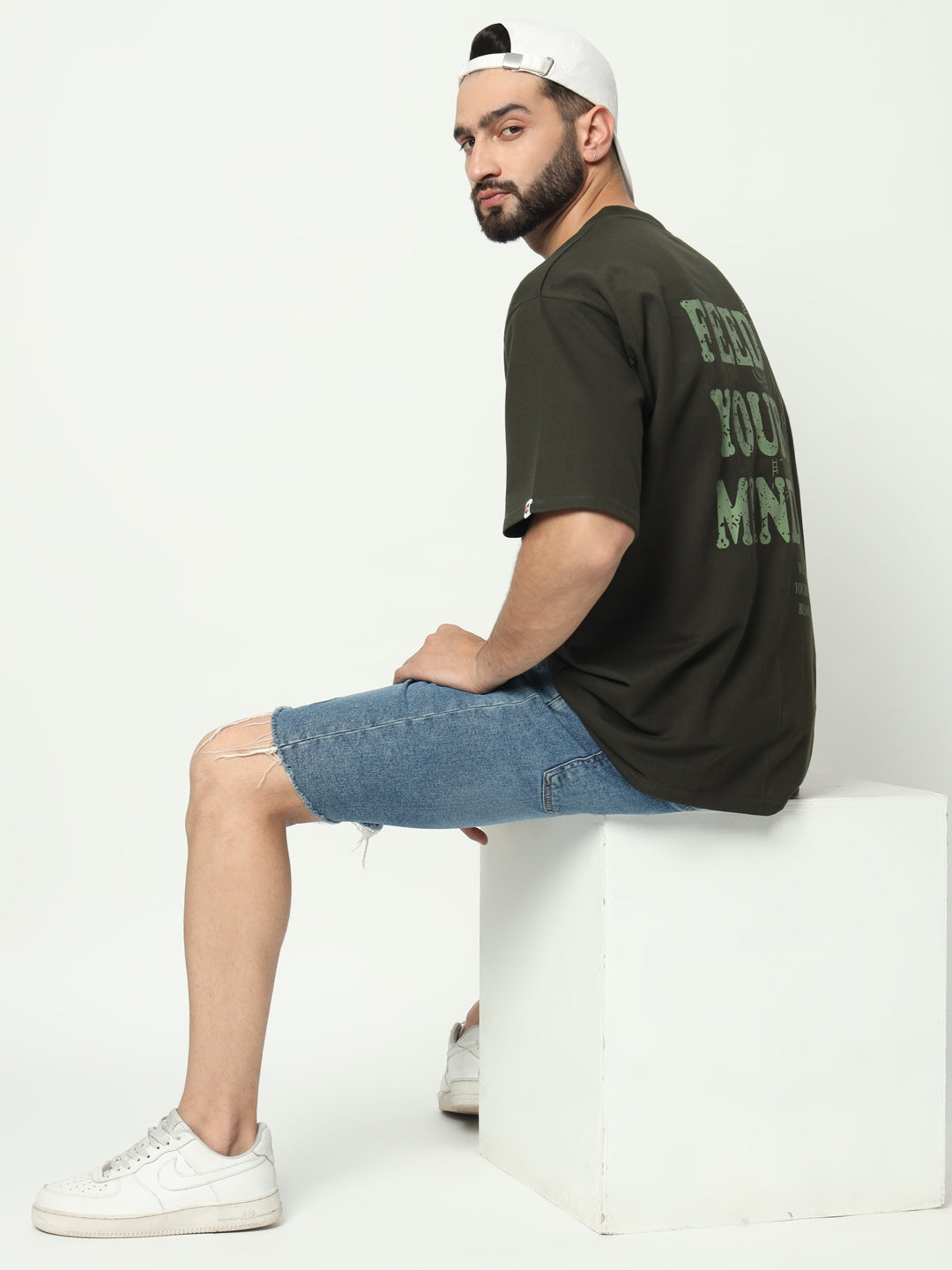 Olive Green Unisex Oversized T-shirt