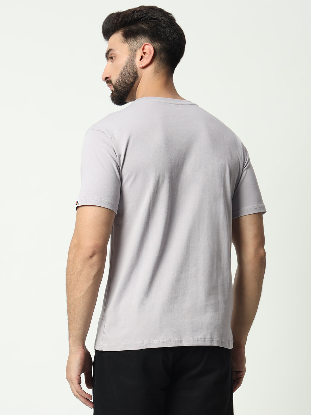Grey 100% Cotton Basic Tshirt