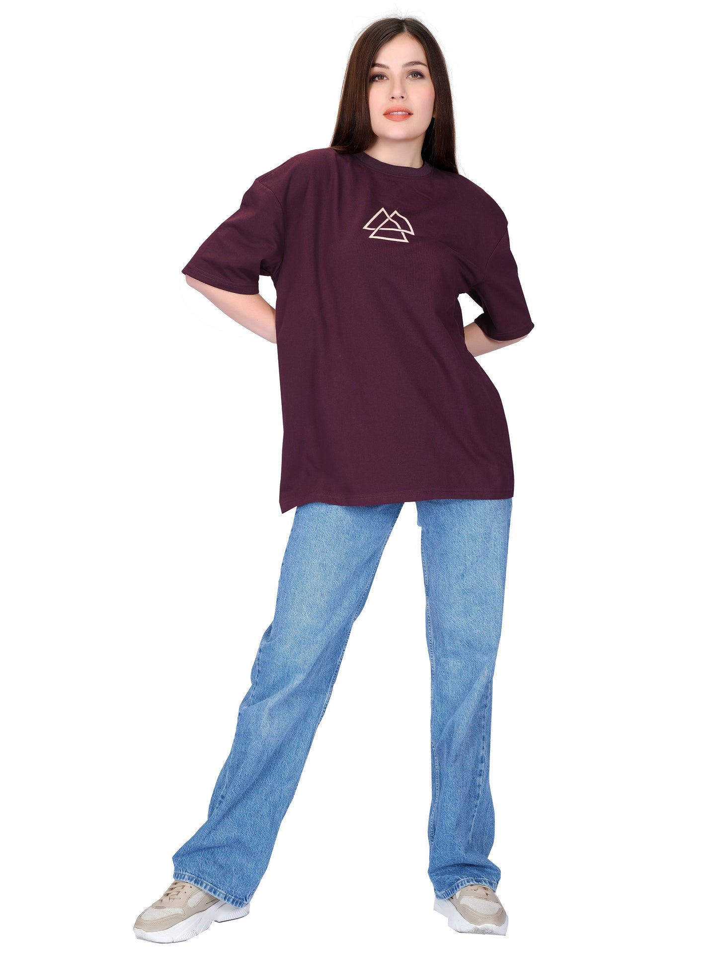 Maroon Unisex Oversized T-shirt