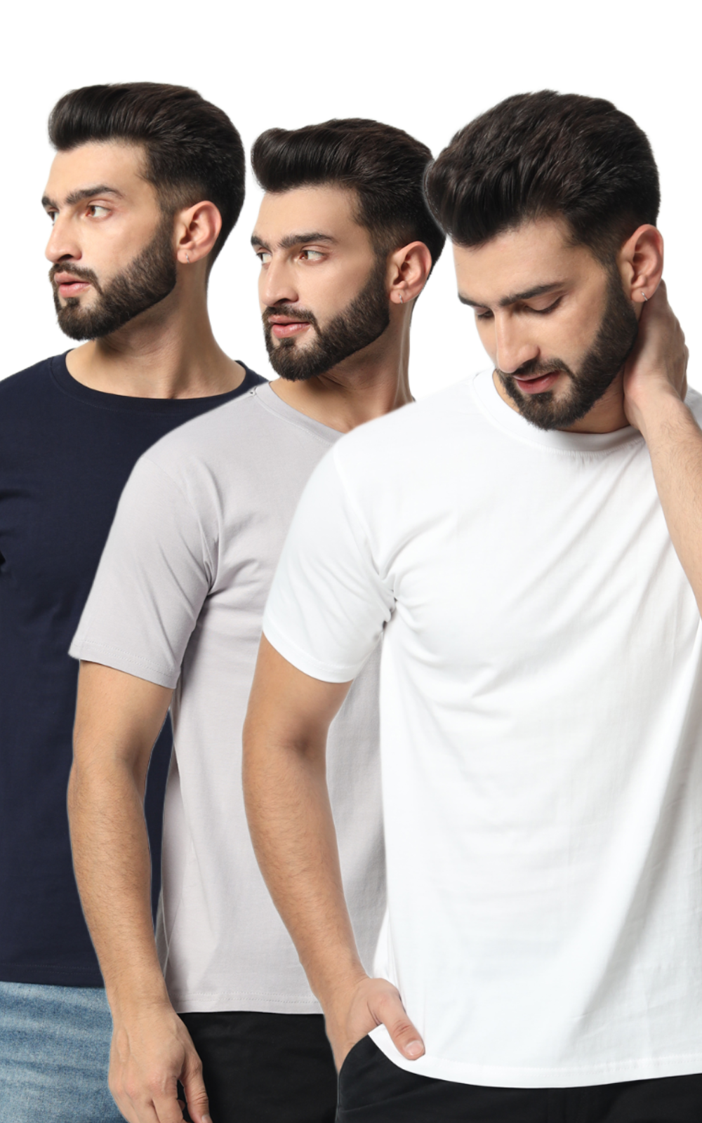 Plain Tshirt Combo (Pack of 3)