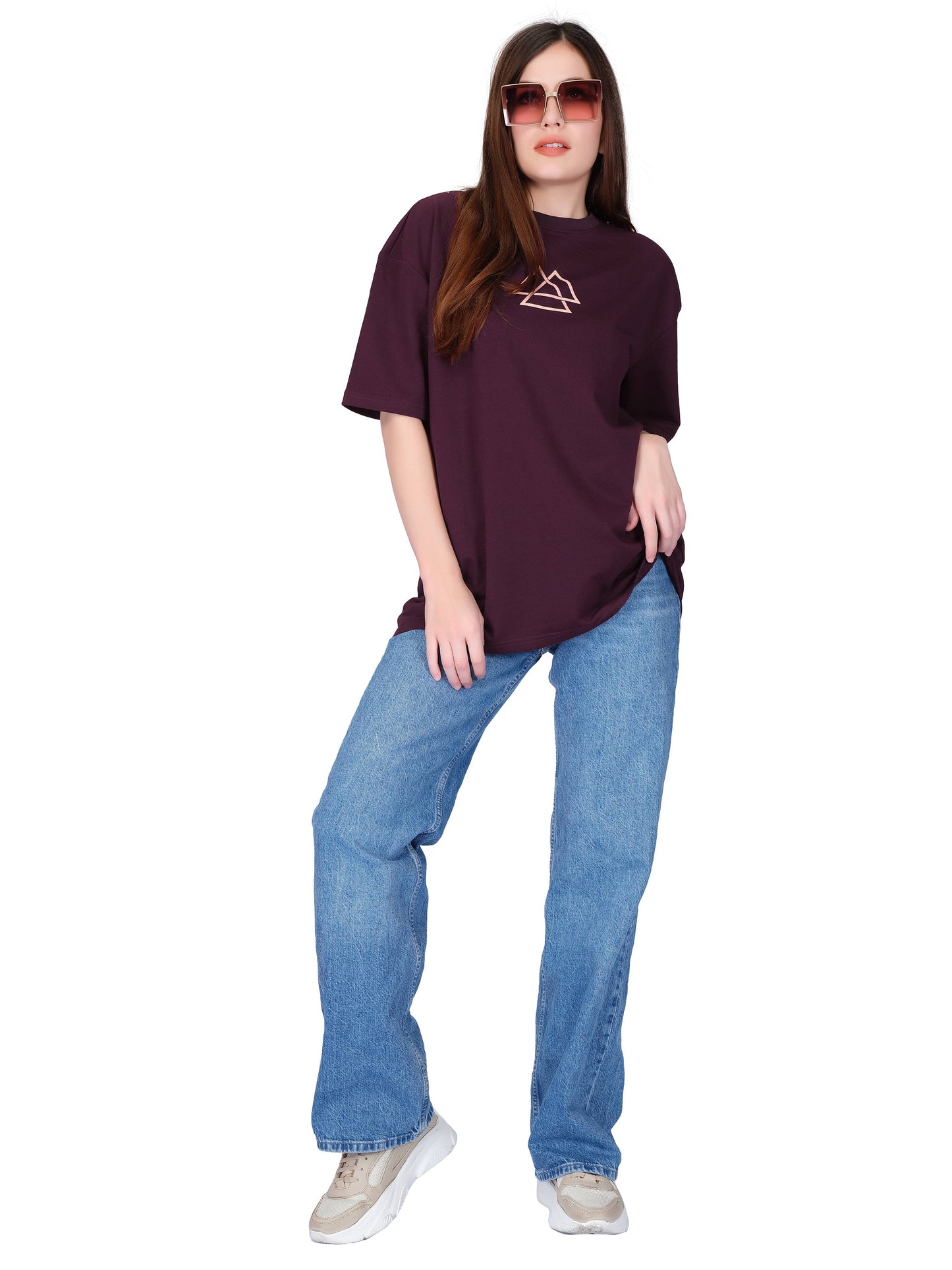 Maroon Unisex Oversized T-shirt