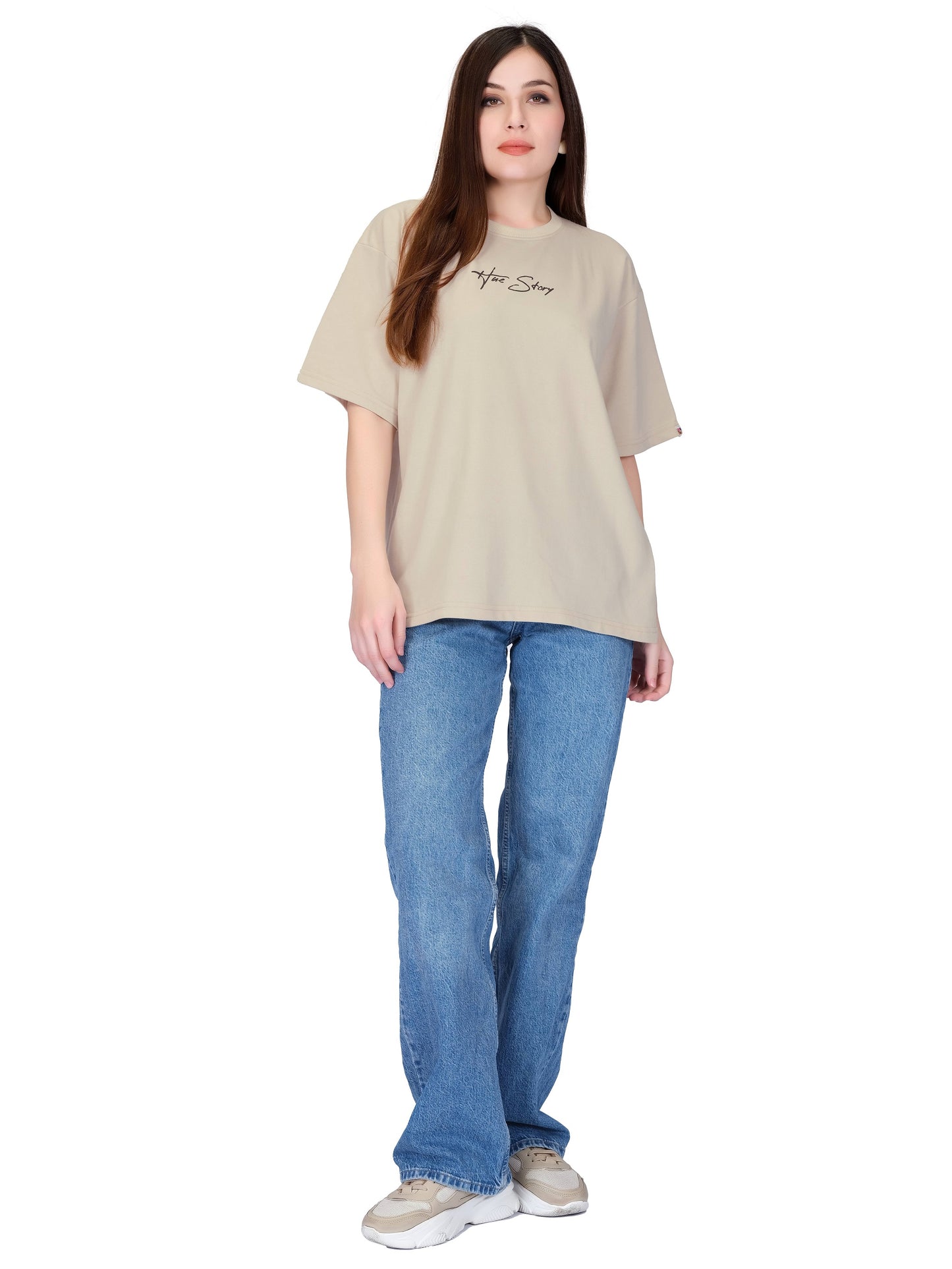 Ecru Unisex Oversized T-shirt