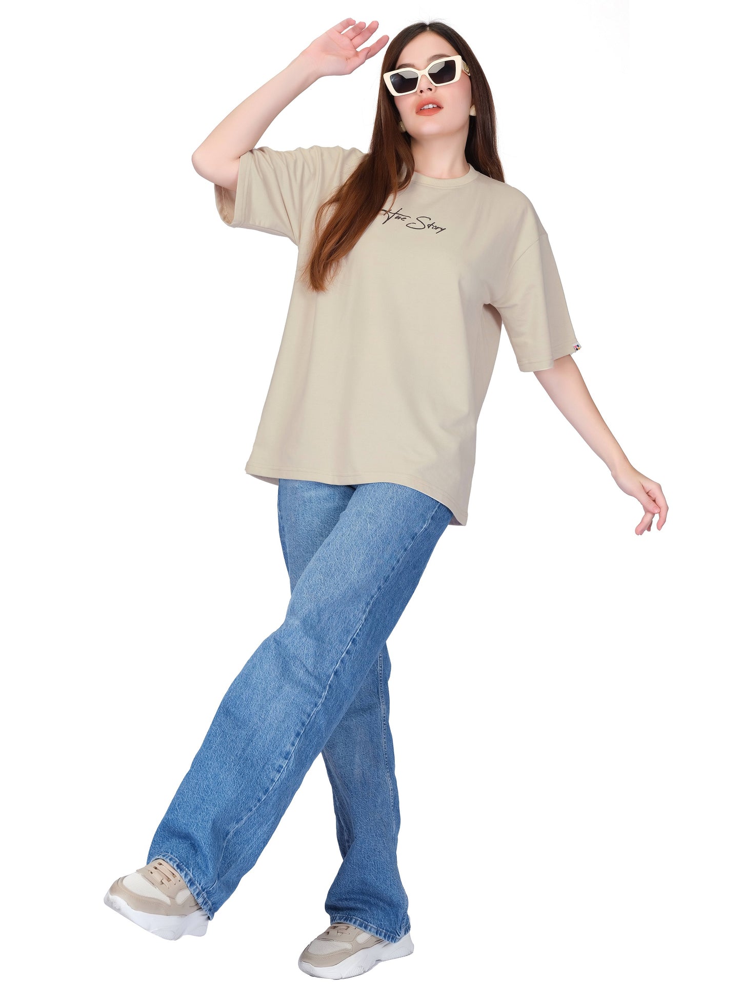 Ecru Unisex Oversized T-shirt