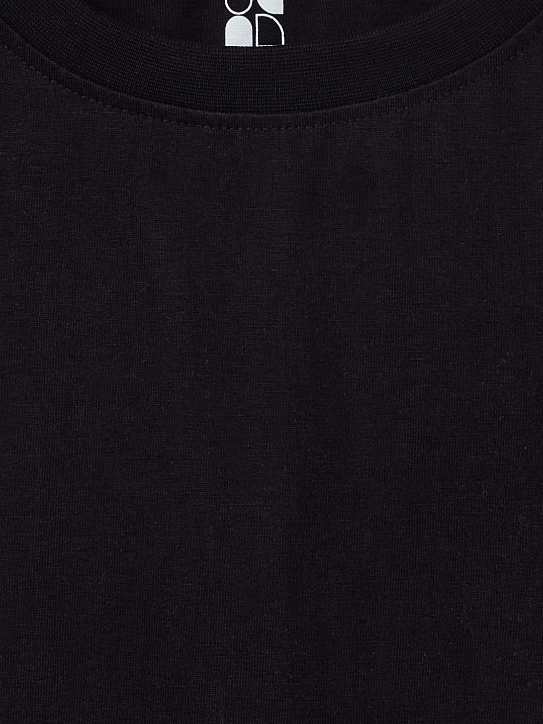 Black 100% Cotton Basic Tshirt