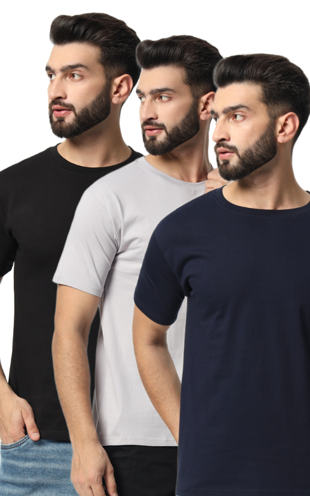 Plain Tshirt Combo (Pack of 3)
