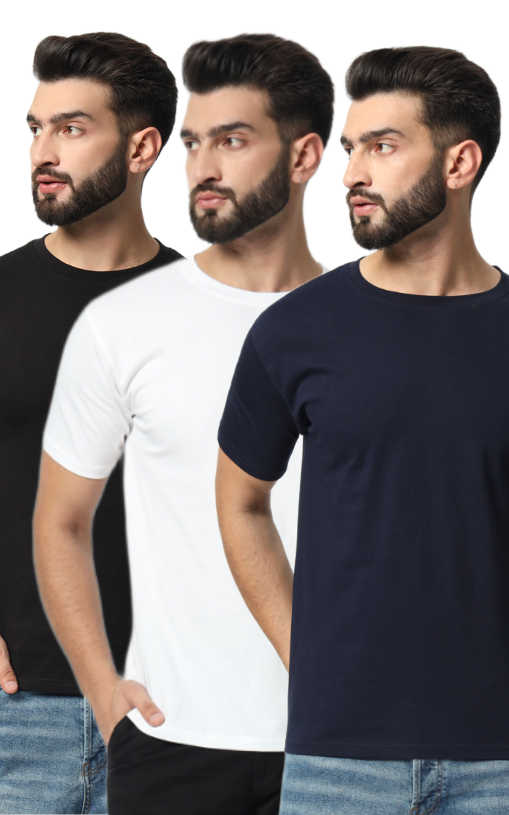 Plain Tshirt Combo (Pack of 3)