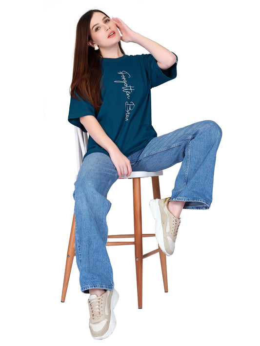 Petrol Blue Unisex Oversized T-shirt